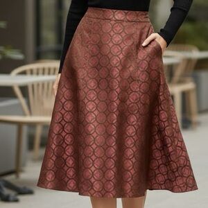 Y2K I. E. SLIP SKIRT BURGUNDY BROWN SZ 12. NEW NO TAGS A LINE